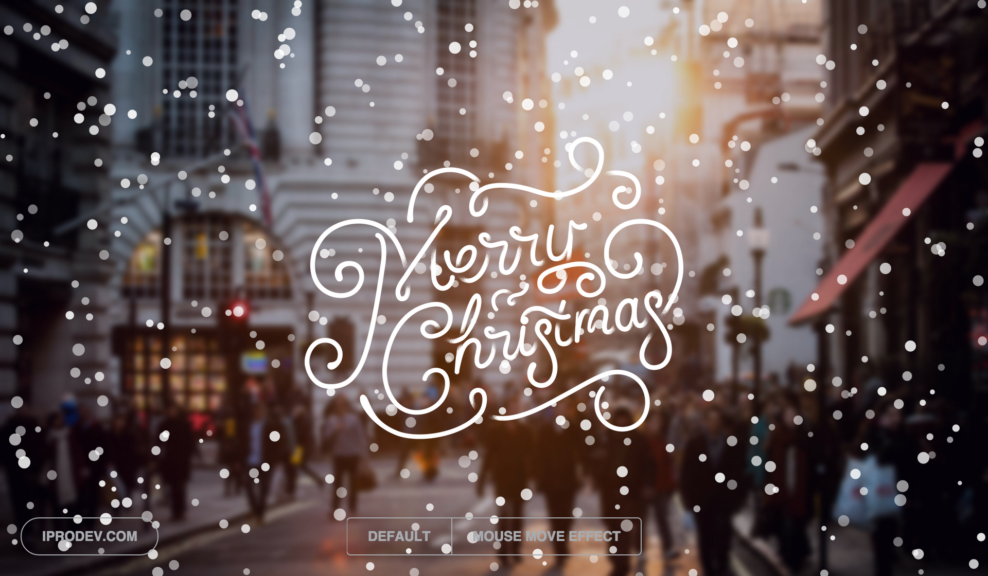 Merry Christmas Snowing Effect (HTML/CSS, JavaScript)