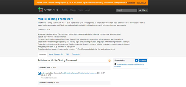 Mobile Testing Framework   Gitorious