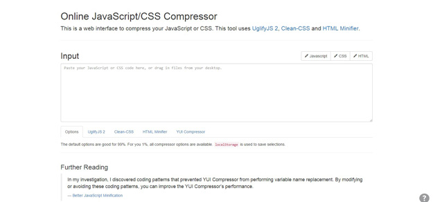 Online JavaScript and CSS Compressor