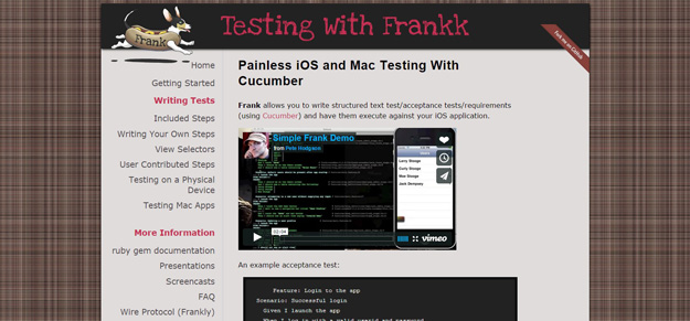 testing with frank