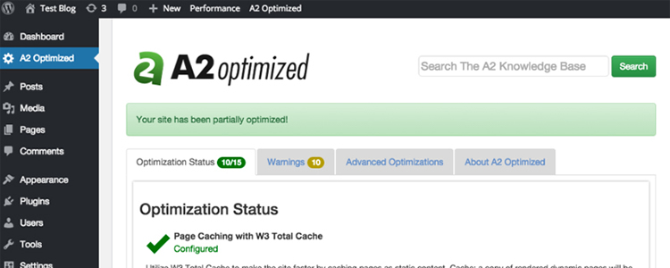 A2 Optimized WP plugin