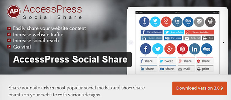 AccessPress Social Share wordpress plugin